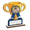 Gifts Fathers Day from Daughter Son, Personalized World's Best Dad Trophy Plaque, Best Dad Ever Photo Trophy Sign, Birthday Gifts for Daddy, Papa, Husband, Family Keepsake Shelf Desk Home Decor