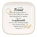 Gifts for Friends Ring Dish Jewelry Tray, "To My Fviend.A truly great friend ishard to fnd difhcult to leave and impossible to replace", Gifts for Truly Friend's Birthday, Mother's Day, Valentine