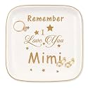 Gifts for Mimi Grandma Mother's Day, "Remeber I love you" Ring Dish Jewelry Tray, Mimi Gifts for Grandma from Grandkids Grandchildren, Grandma Birthday, Mother's Day, Christmas, Valentine's Gifts