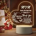 Gifts for Mom, Birthday Gifts for mom - Acrylic Engraved Night Lamp, Personalized Mom Gifts from Daughter Son, Best Gift for Mom on Mother's Day Christmas