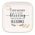 Gifts for Neighbor Jewelry Dish Tray Ceramic, A good neighbor is a welcome blessing. Thank you for beling a blessing!, Thank You Gift for Neighbors, Housewarming Gift for Neighbors