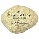 GiftsForYouNow Engraved Always and Forever in Our Hearts Memorial Garden Stone, 11.5" by 8.25"