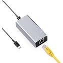 Gigabit PoE Network Adaptor, IEEE802.3af/at POE to Type-C Converter with 22W Charging, Output USB C 5V/3A or 9V/2.22A Auto-adaptive with Ethernet, Transmit Data and Power for Smart Phone/Tablet