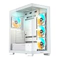GIGABYTE C500 Panoramic Stealth ICE Mid Tower Gaming Cabinet | Panoramic Glass | Optimized Airflow Design | Supports Mini ITX/Micro ATX/ATX | 4 Pre-Installed ARGB Fans | USB 3.0 x2