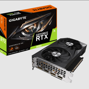gigabyte geforce rtx 3060 pci_e_x16 windforce oc 12gd gv-n3060wf2oc-12gd gddr6 12 gb nvidia chipset 192 bit 1792 mhz graphics card