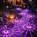 GIGALUMI Solar Halloween Lights Outdoor Waterproof Pathway Lights, 12 Pack