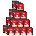 GIGASTONE 16GB SD Card 50-Pack UHS-I U1 Class 10 SDHC Memory Card High Speed up to 80MB/s Full HD Video Compatible with Digital Camera, SPYPOINT TACTACAM WOSPORTS Trail Camera, with 50 Mini Cases