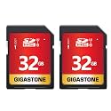 GIGASTONE 32GB SD Card 2-Pack UHS-I U1 Class 10 SDHC Memory Card High-Speed Full HD Video Compatible with Digital Camera Speed up to 80MB/s, SPYPOINT TACTACAM WOSPORTS Trail Camera, with 2 mini Cases