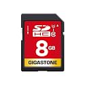 GIGASTONE 8GB SD Card UHS-I U1 Class 10 SDHC Memory Card, Speed Up to 80MB/s, Full HD Video Kodak Olympus Digital Camera, with 1 mini case
