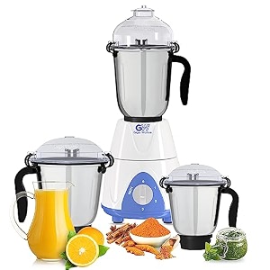 gigawatts 1000w all-in-one mixer grinder blender heavy duty industrial grade electric mixy three stainless steel clip jars with 3 speed control 21000 rpm 1 year warranty