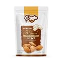 Giggle Bite Select Almonds/Badam - Pack of 250g | Whole, Raw, Crunchy, Fresh &amp; Real Nuts | Protein &amp; Fiber-Rich Dry Fruits | Gluten-Free Healthy Snack for Kids &amp; Adults (Pouch)