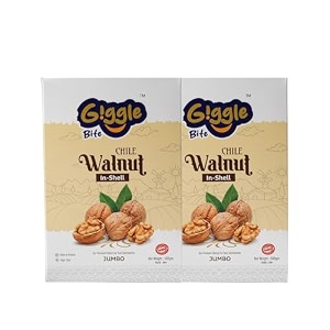 giggle bite jumbo in-shell chile walnuts - pack of 2 500g each whole akhrot dry fruits  rich in protein iron omega 3  crunchy nuts healthy snack for kids amp adults  ideal festive gifting