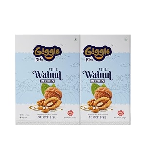 giggle bite select bite chile walnut kernels - pack of 2 250g each whole akhrot dry fruits  rich in protein iron omega 3  crunchy healthy snack for kids amp adults  ideal festive gifting