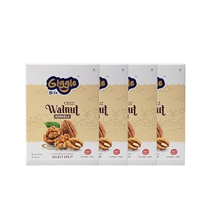 giggle bite select split chile walnut kernels - pack of 4 250g each whole akhrot dry fruits  rich in protein iron omega 3  crunchy healthy snack for kids amp adults  ideal festive gifting