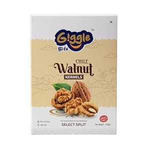 giggle bite select split chile walnut kernels - pack of 250g  whole akhrot dry fruits  rich in protein iron omega 3  crunchy healthy snack for kids amp adults  ideal festive gifting