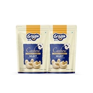 giggle bite premium jumbo cashew - pack of 2 250g each whole crunchy amp fresh kaju  rich in protein amp healthy fats  grade w320 dry fruits  ideal snack for kids amp adults  no preservatives