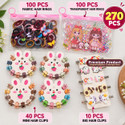 Giggles Boo 270 PCS MIX OF HAIR RINGS,HAIR CLIPS Tic Tac Clip (Multicolor)