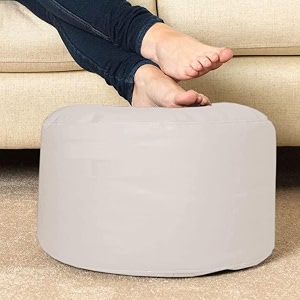 4xl bean bag with footstool amp cushion ready to use filled with beans  faux leather bean bag chair for home cream footrest