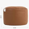 4XL Bean Bag with Footstool &amp; Cushion Ready to Use Filled with Beans | Faux Leather Bean Bag Chair for Home (Tan, Footrest)