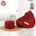 GIGLICK XXXL Tear Drop Bean Bag Cover  (Without Beans)