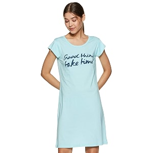 GiglyMigly Cotton Mid Length Women Printed Sleepshirt
