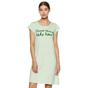 GiglyMigly Cotton Mid Length Women Printed Sleepshirt