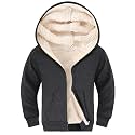 Gihuo Kids Fleece Jacket Sherpa Lined Zip Up Hoodie