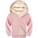 Gihuo Kids Fleece Jacket Sherpa Lined Zip Up Hoodie