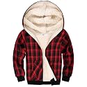 Gihuo Kids Fleece Jacket Sherpa Lined Zip Up Hoodie