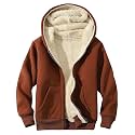 Gihuo Kids Fleece Jacket Sherpa Lined Zip Up Hoodie