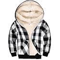 Gihuo Kids Fleece Jacket Sherpa Lined Zip Up Hoodie