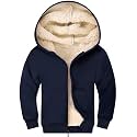 Gihuo Kids Fleece Jacket Sherpa Lined Zip Up Hoodie