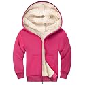 Gihuo Kids Fleece Jacket Sherpa Lined Zip Up Hoodie