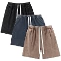 Gihuo Mens Sweat Shorts Cotton Athletic Shorts Vintage Acid Wash Drawstring Workout Shorts