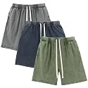 Gihuo Mens Sweat Shorts Cotton Athletic Shorts Vintage Acid Wash Drawstring Workout Shorts