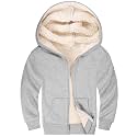 Gihuo Kids Fleece Jacket Sherpa Lined Zip Up Hoodie