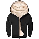 Gihuo Kids Fleece Jacket Sherpa Lined Zip Up Hoodie
