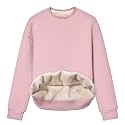 Gihuo Women39s Fleece Sherpa Lined Crewneck Pullover