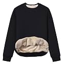 Gihuo Women39s Fleece Sherpa Lined Crewneck Pullover