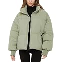 Gihuo Women’s Winter Cropped Puffer Jacket Coat Short Warm Quilted Jacket 2026