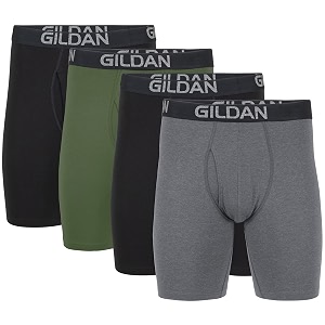 Gildan Mens Cotton Stretch Boxer Briefs Multipack