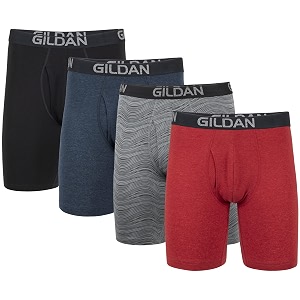 Gildan Mens Cotton Stretch Boxer Briefs Multipack