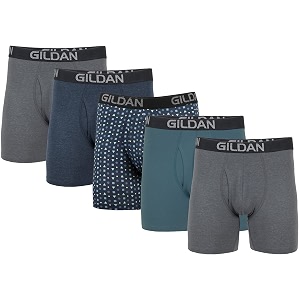 Gildan Mens Cotton Stretch Boxer Briefs Multipack
