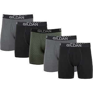 Gildan Mens Cotton Stretch Boxer Briefs Multipack