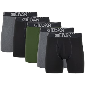 Gildan Mens Cotton Stretch Boxer Briefs Multipack