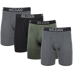 Gildan Mens Cotton Stretch Boxer Briefs Multipack