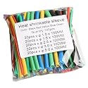 Heat Shrinkable Sleeve Set – 100 Pcs (Multicolor) | 20 Pcs Each – 1.0mm, 1.5mm, 2.5mm, 3.0mm, 5.0mm | Electrical Wire Insulation Tubing, Waterproof & Flame Retardant (Pack of 1)