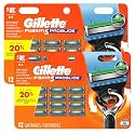 Gillette Fusion5 ProGlide Razor for Men, 12 Blade Refills with Precision Trimmer (Pack of 2)