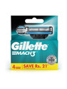 Gillette Mach3 4 Cartridges Razor Pack of