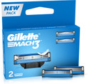 Gillette Mach3 Cartridges with Anti Friction Blades (Pack of 2)